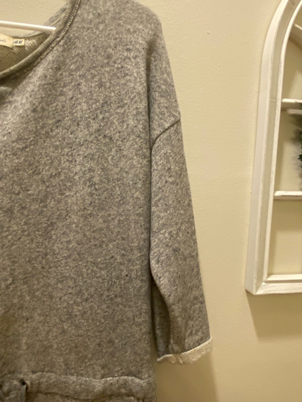 H&M Heather Gray Cozy Tie-Waist Knit Dress - Picture 4 of 6